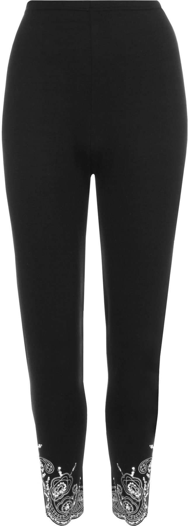 WearAll Ladies Sequin Leggings Womens Trousers Plus Black 24/26