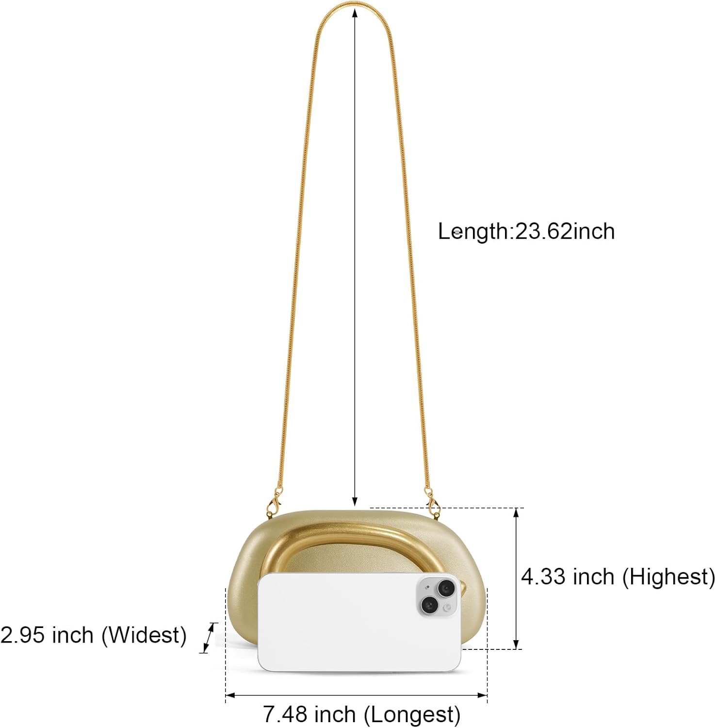 Clutch Purses for Women Formal, PU Leather/Marble Acrylic Evening Bags with Chain, Trendy Metal Handle Purses 2025 - Image 6