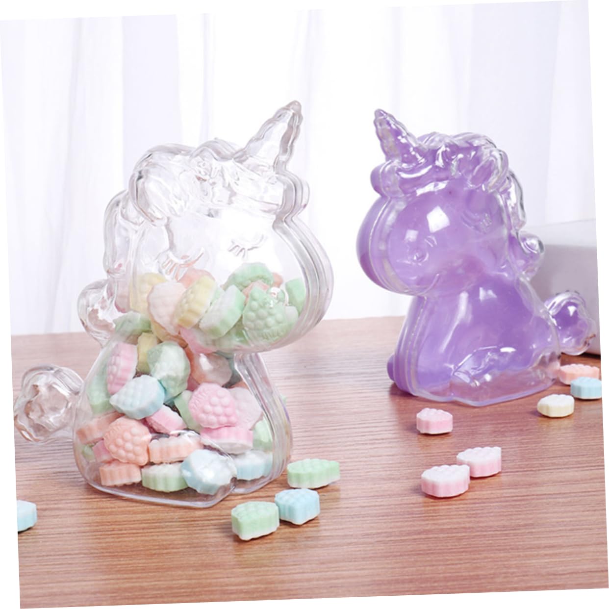 FOMIYES Wedding Candy Boxes 8pcs Unicorn Shape Plastic Storage Boxes Party Favor Boxes