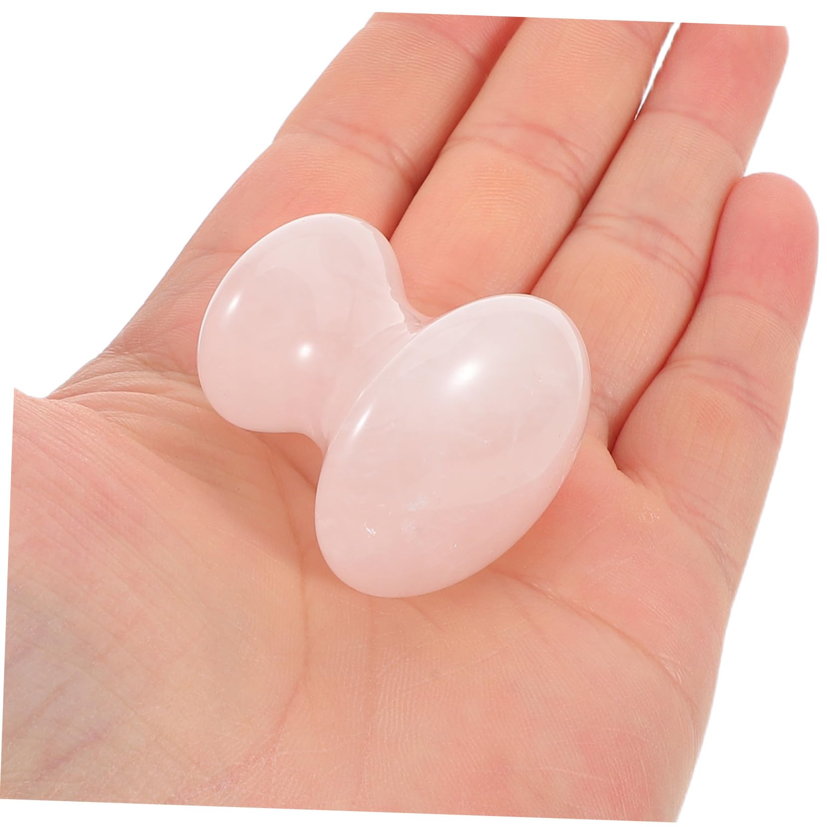 Strumento Gua Sha Viso a Fungo in Cristallo 3 Pezzi Rosa | Uso Casa e Viaggio, Adatto al Massaggio del Contorno, Formato Compatto per Kit Beauty