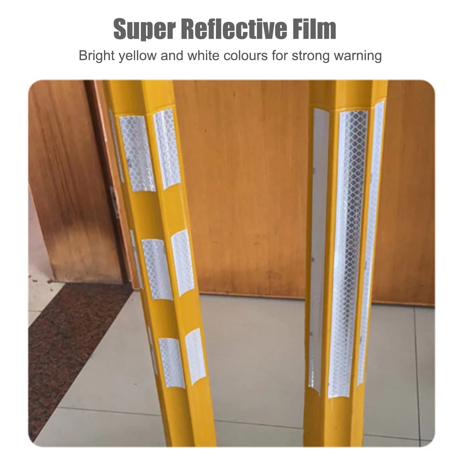 Postes de estacionamiento, Conos delimitadores Reflectantes - Paquete de 2 Postes de Barrera de Seguridad de plástico para estacionamiento, Garaje, decoración de Calles, Control de tráfico -
