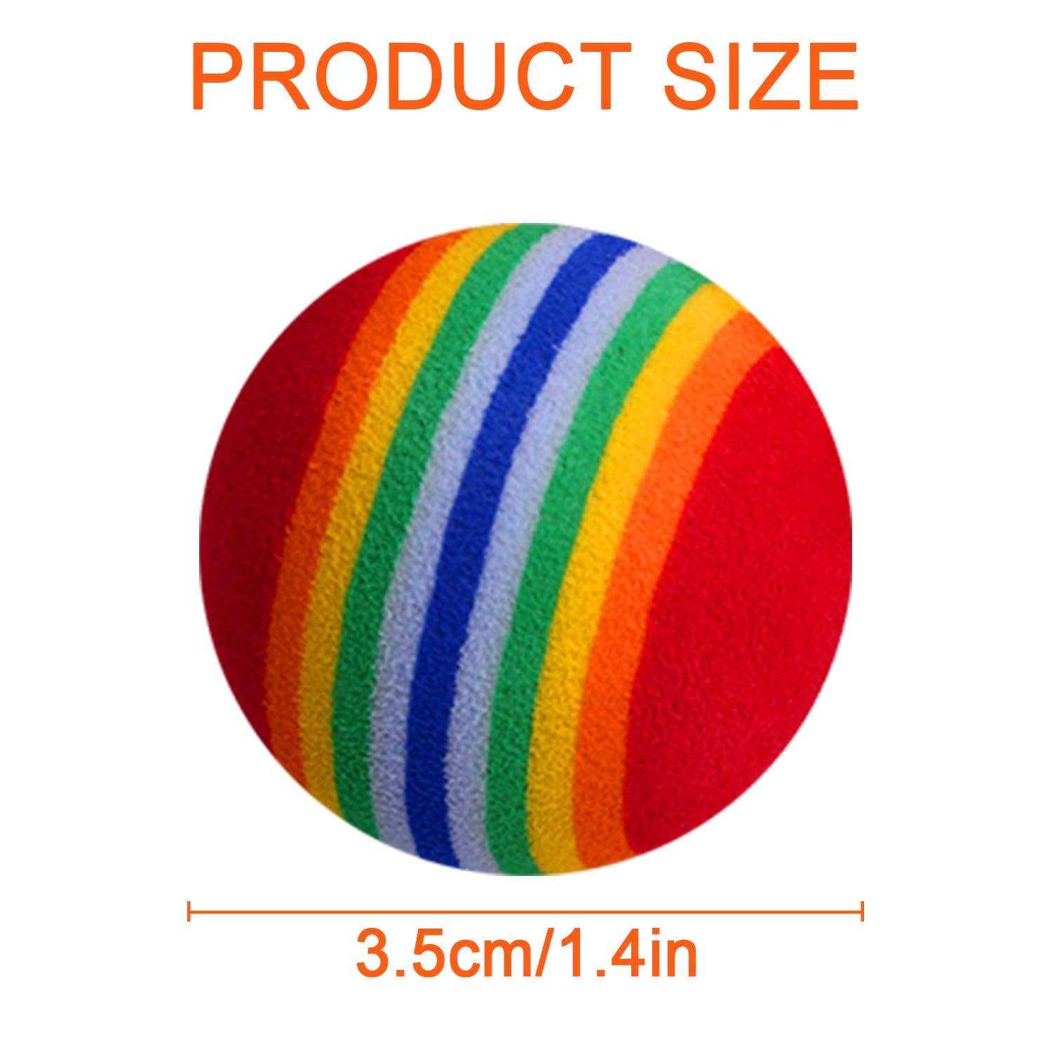 Luckious 12 Pcs Cat Ball Toys 3.5 CM EVA Foam Interactive Cat Toys Balls Cat Play Exercise Chase Training Toys Balls Indoor Kitten Play Soft Interactive Cat Toys - Image 2