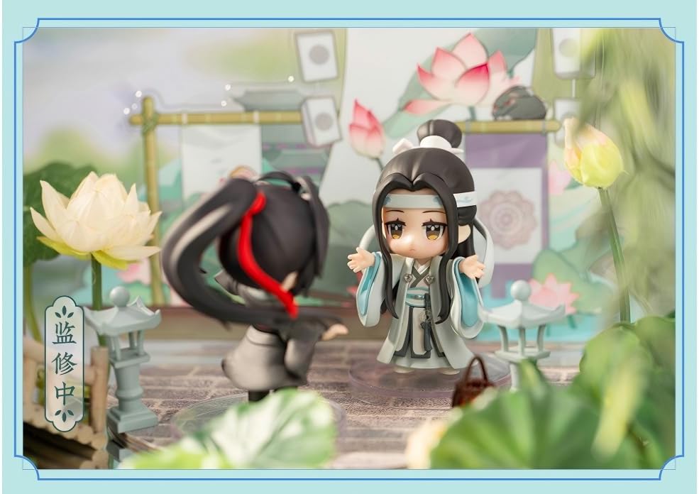 THE UNTAMED Mo Dao Zu Shi Figure, Q Version Desktop Decoration, Wei Wuxian&LAN Wangji Collectible “Qing Pan Xiang Ying”Series (A)