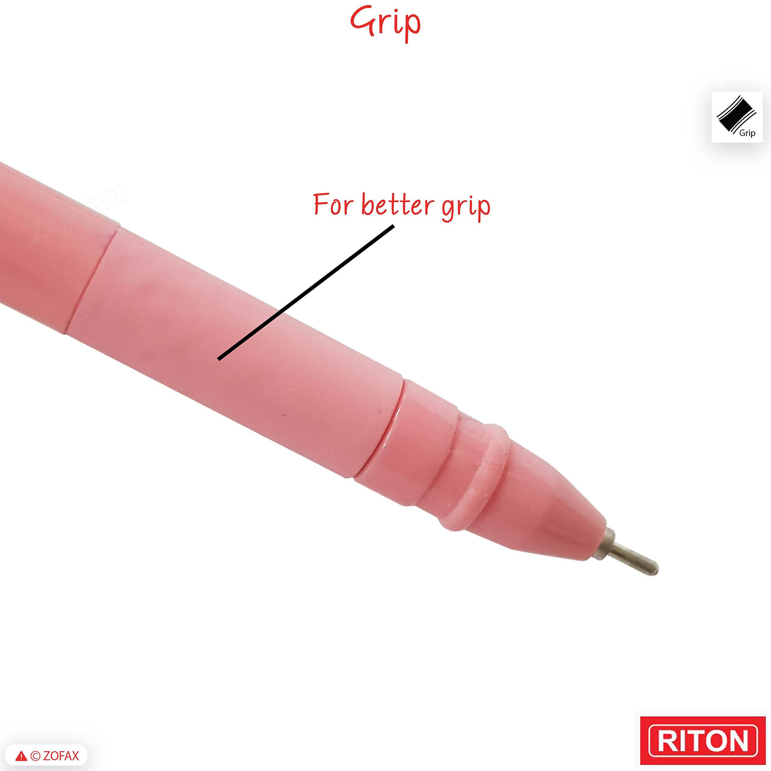 TitaPro Ballpoint Pens, BLUE, Fine Point (0.7mm), Pack of 20, Smooth Ball Pens - Image 3