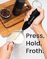 Vista 7 de Elementi Mezclador de bebidas de mano - Agitador de bebidas eléctrico para bebidas en polvo - Varita mezcladora de polvo de proteína y espumador