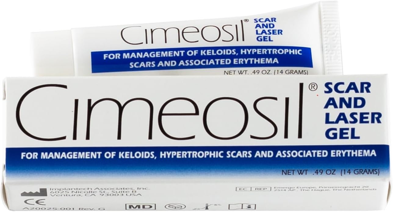 Cimeosil Scar and Laser Gel - Treatment For Keloid & Hypertrophic Scars, Laser & Burns, Reduces Redness, Discoloration & Discomfort (14 Gram)