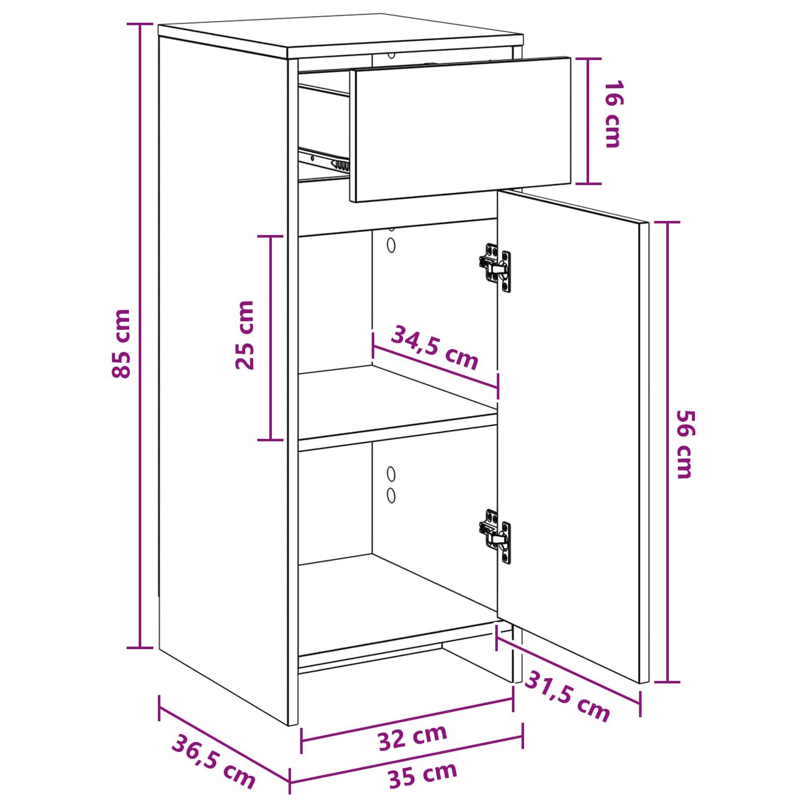 vidaXL Mueble de Cuarto de Baño Blanco 35 x 36,5 x 85 cm