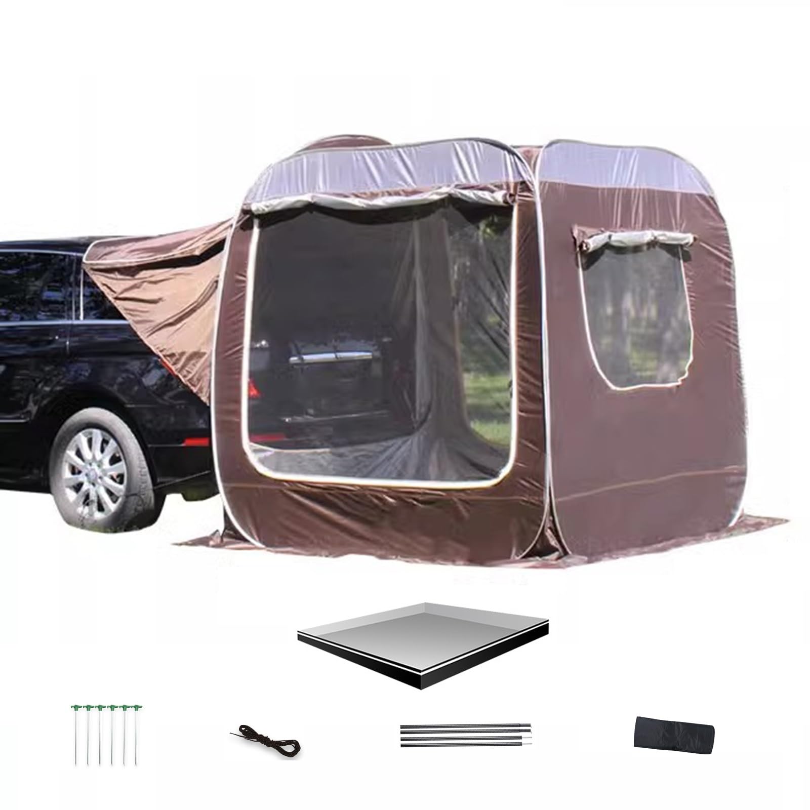 Tente de coffre portable pour camping en SUV, l'auvent de hayon des familles
