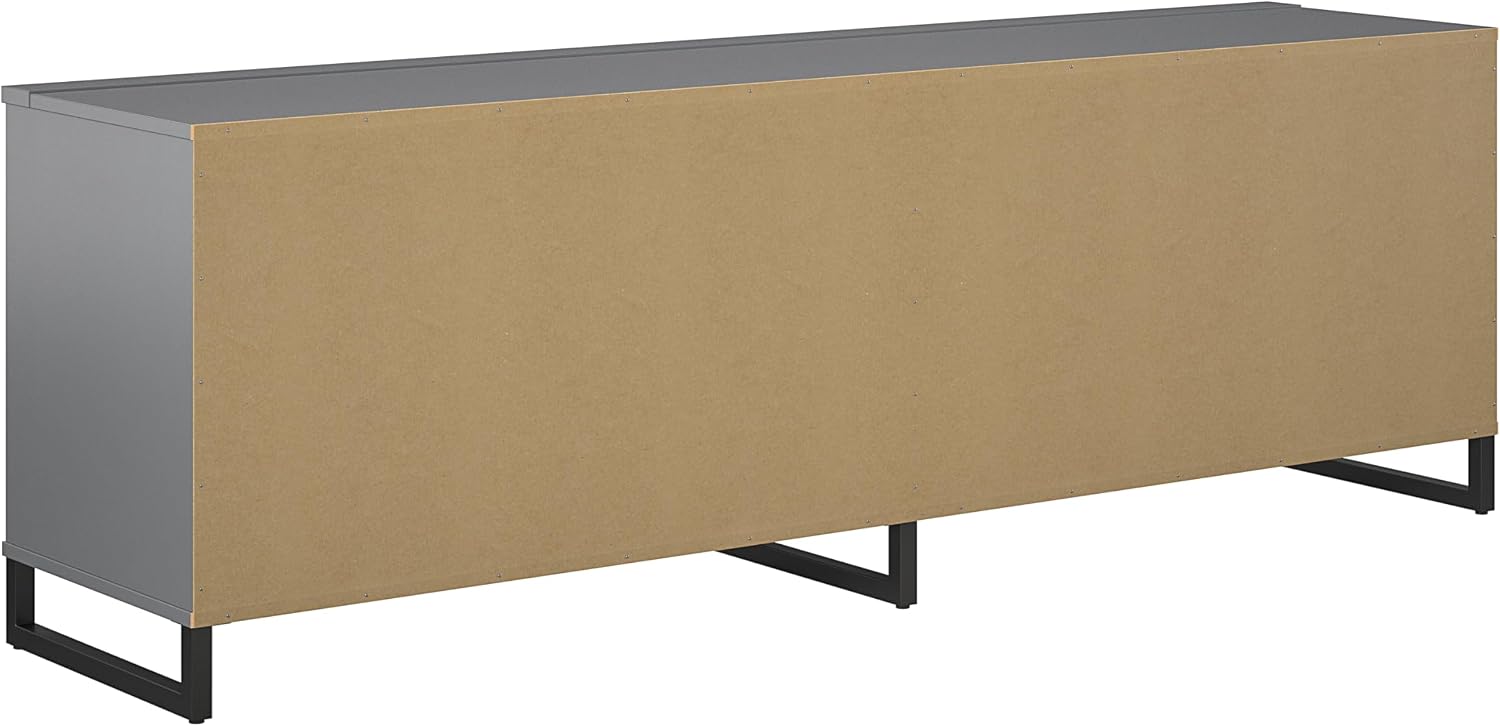 Ameriwood Home Monterey Media Console for TVs up to 85", Faux Wave with Graphite