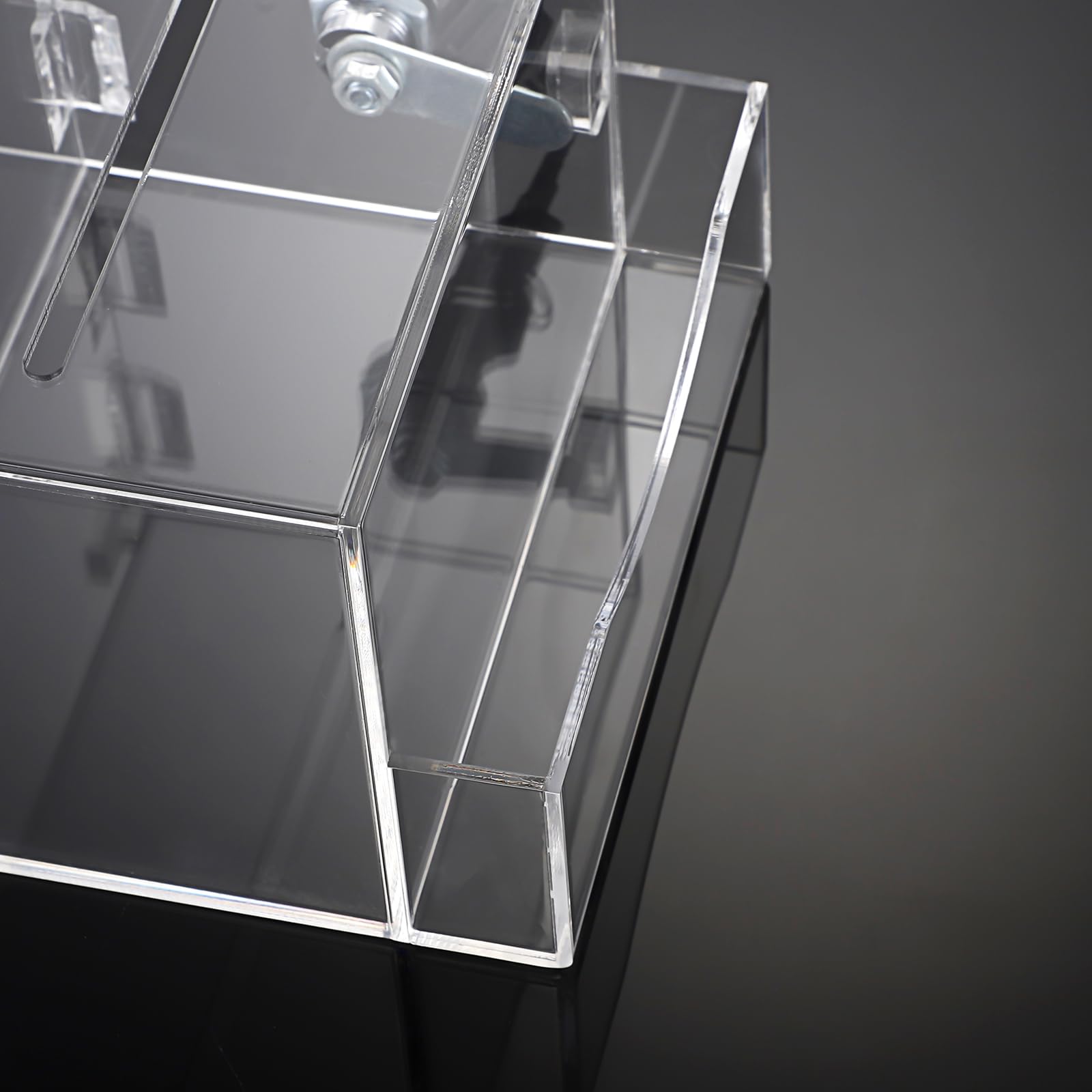 Caja de Sugerencias-Transparente de Acrílico de 6 caras Caja de Donación Urnas Votaciones de Plástico de 4x6 Pulgadas con Cerradura y Llave para Tarjetas de Presentación Boletos de Rifa