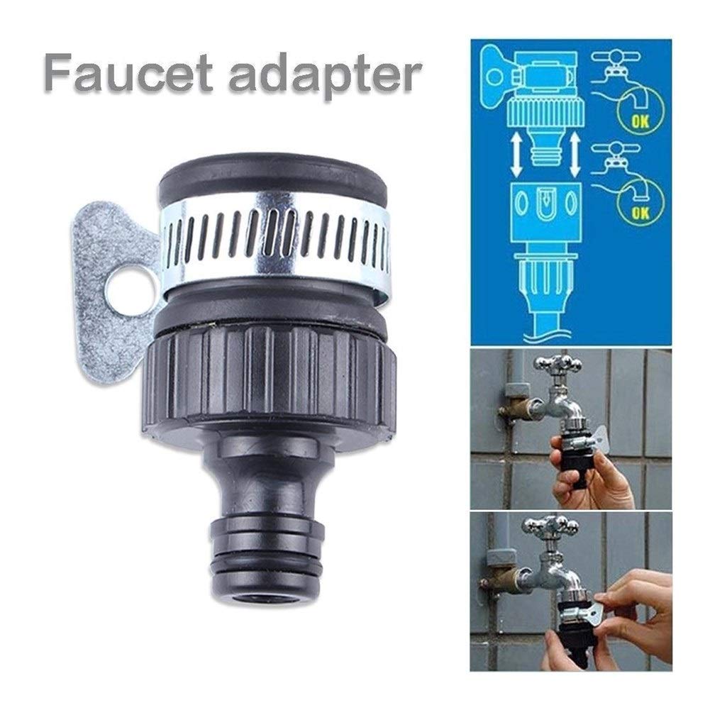 Gartenschlauchadapter Wasserleitungsverbinder für die Gartenbewässerung Multifunktions-Universal-Gartenschlauch-Rohrhahnanschluss Tippen Sie auf Wasserhahnadapter O-Ring Zubehör für den Wasse