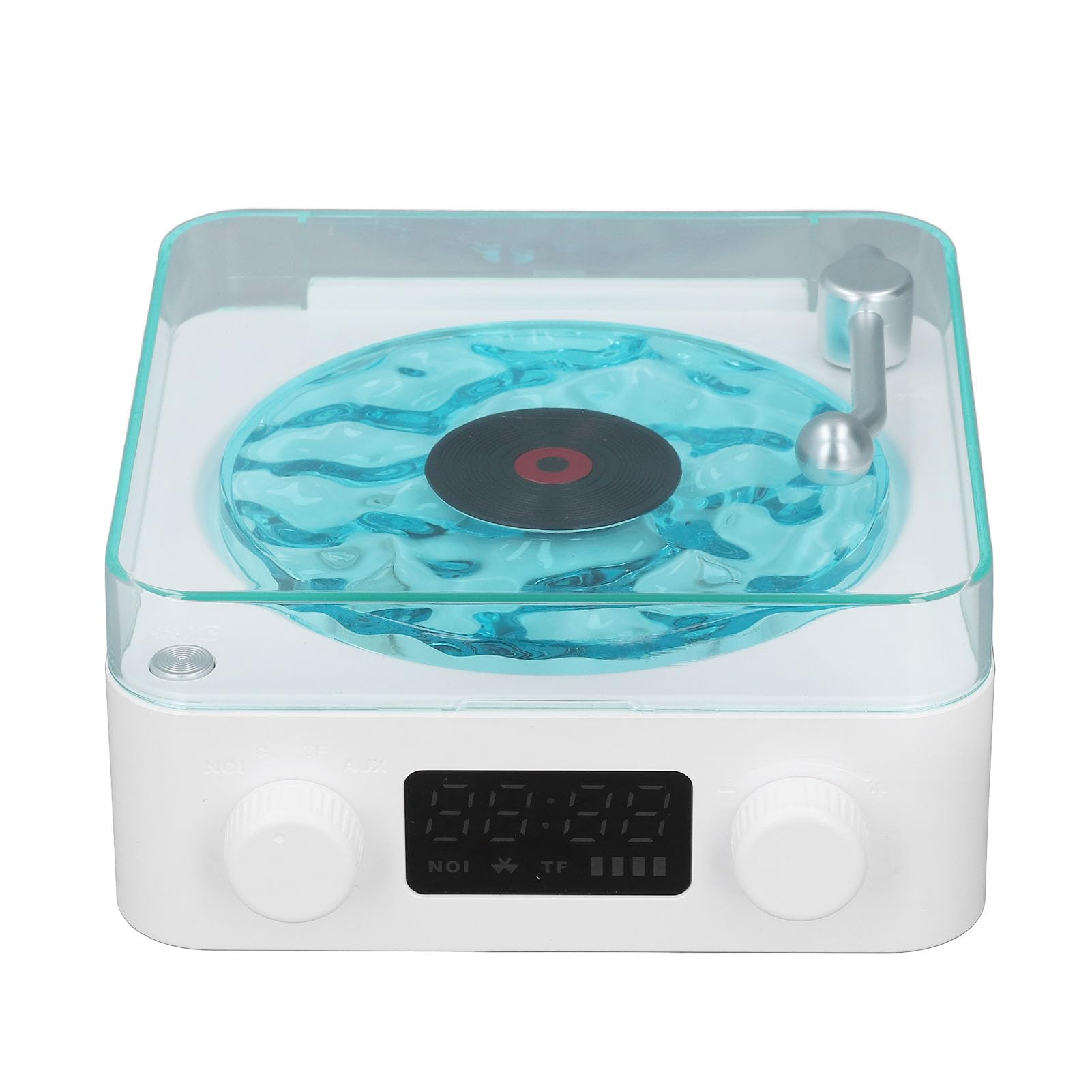 Fdit Multifunktionale White Noise Sound Machine Wecker Nachtlicht Spieluhr Tragbarer Lautsprecher für Schlafzimmer (WHITE)