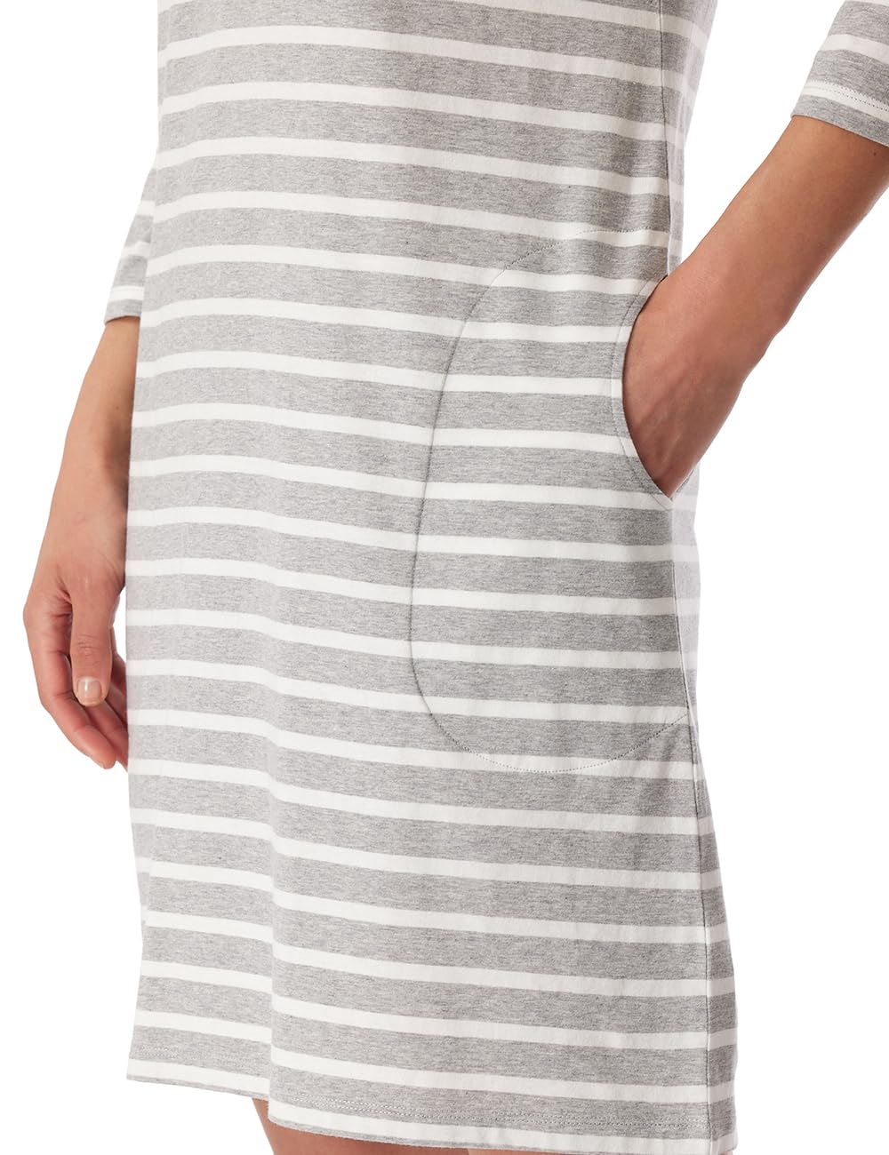 Schiesser Koszula nocna Kobiety Koszula nocna z długim rękawem 100% bawełna Sleepshirt Bigshirt z kieszeniami - Nightwear