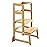 Kitchen Step Stool for Toddlers,Kids Standing Tower with Safety Rails (Walnut)
