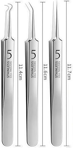 Miniatura 2 de 3 pinzas profesionales para puntos negros, pinzas profesionales para eliminar puntos negros, extractor de precisión, kit de eliminación de acné con