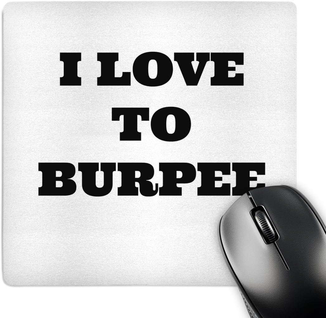 3dRose I Love to Burpee Mouse Pad (mp_183670_1)