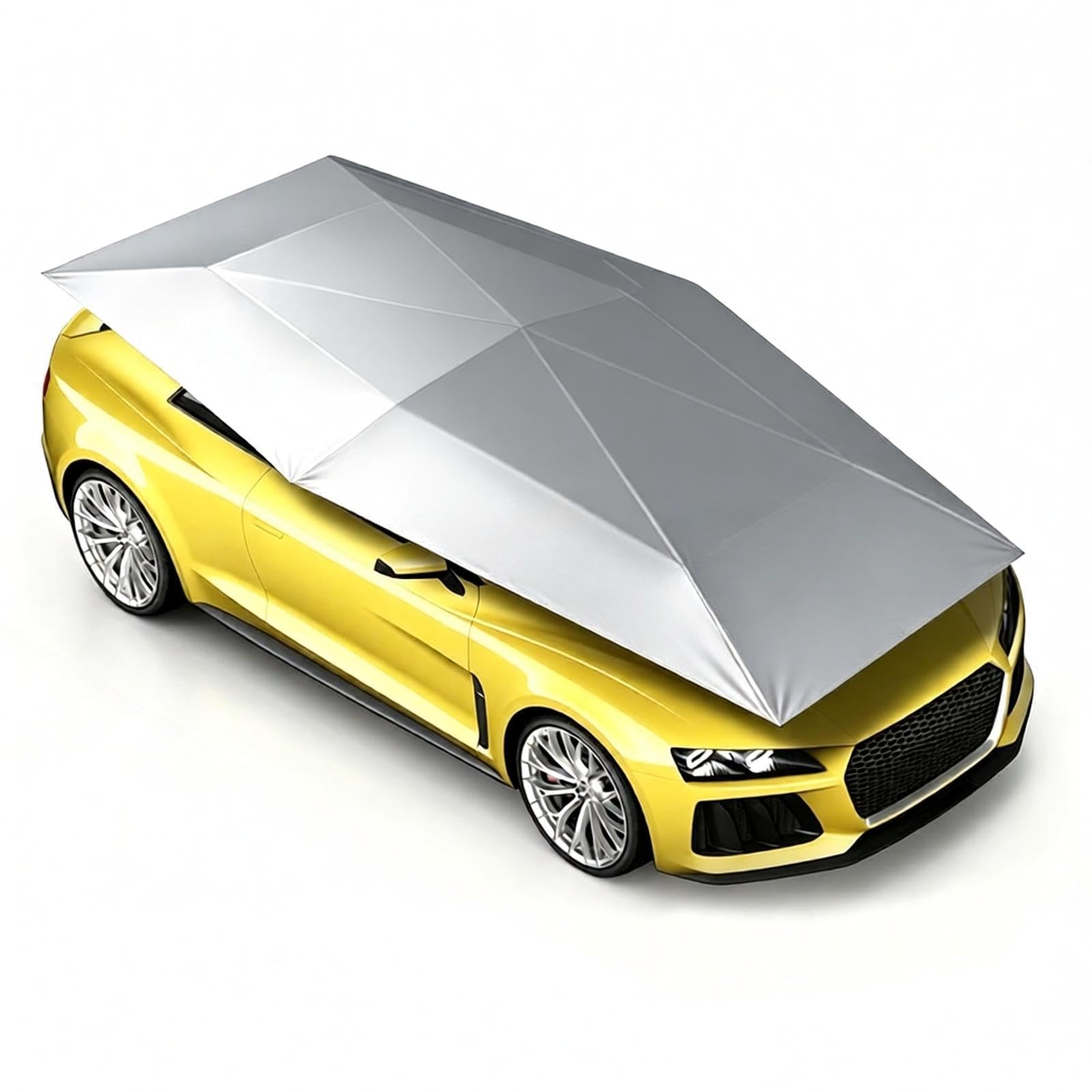 Parasol Voiture Automatique, Télécommande et Batterie Silver-5.2