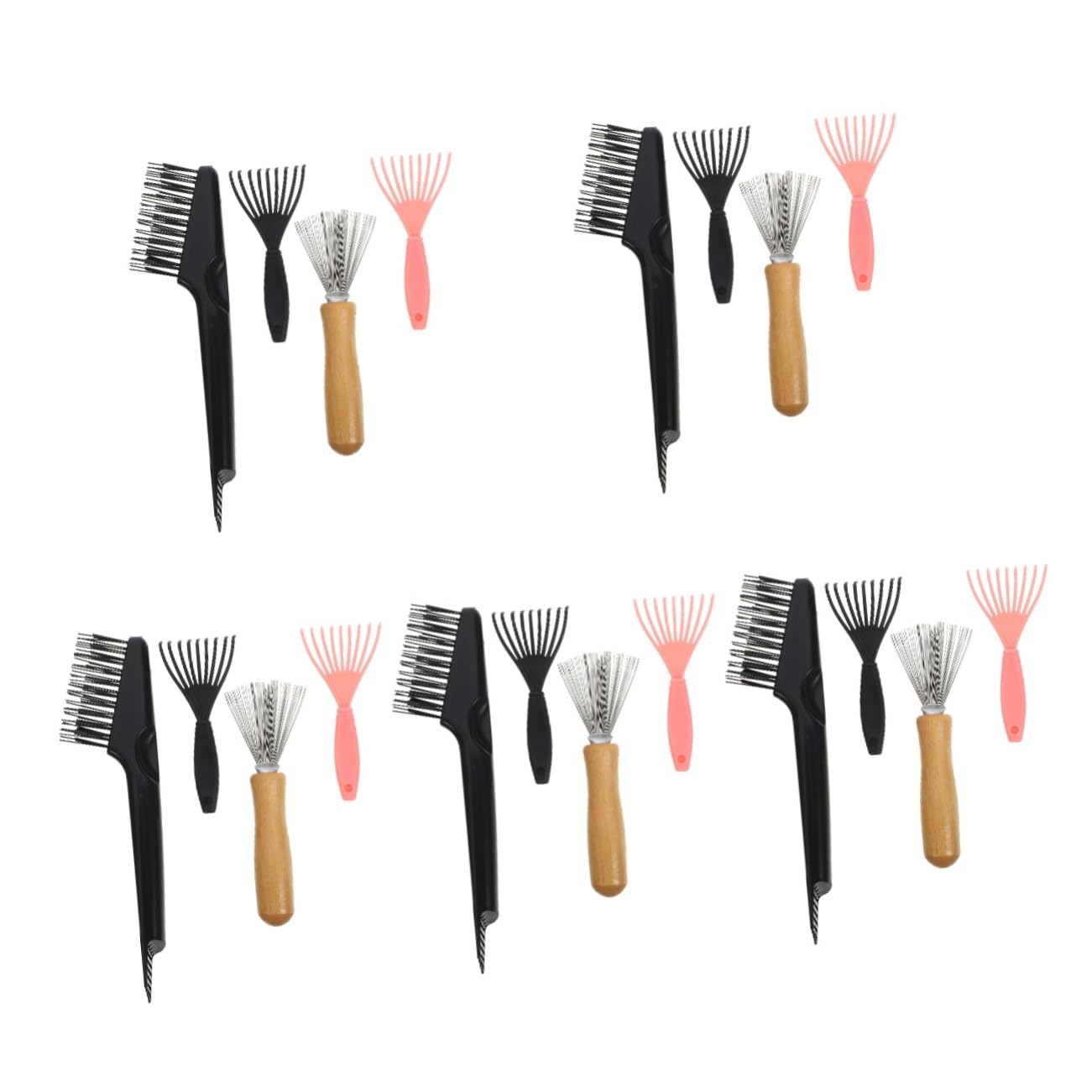 Didiseaon 5 Set Pulizia del pettine arricciacapelli Pulitore pettine arricciacapelli per eliminare i nodi pennelli spazzola pulitore detergente per spazzole per