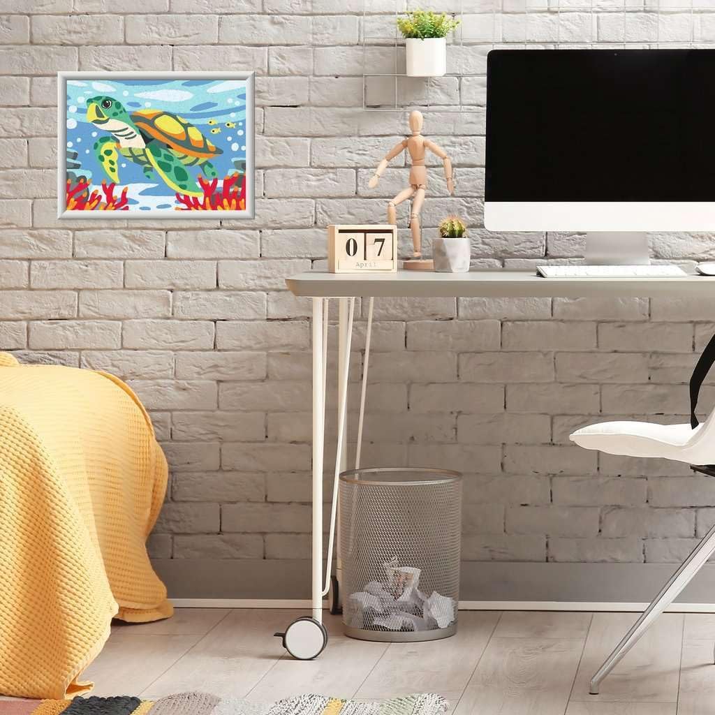 Ravensburger CreArt 23993 - Sea Turtle - Painting by Numbers for Children from 7 Years, Easter Gifts Children 7 Years, Small Gift for Easter