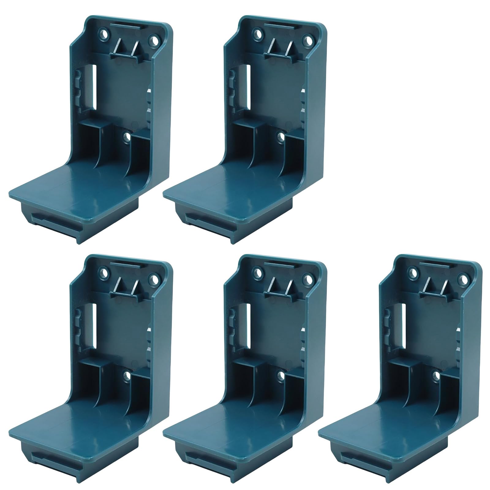 Pffiocix Blue 5 Pcs Wall Mount Battery Holder Tool Bracket Fixed Organizer Tool Room Organizer For Enthusiasts And Professionals
