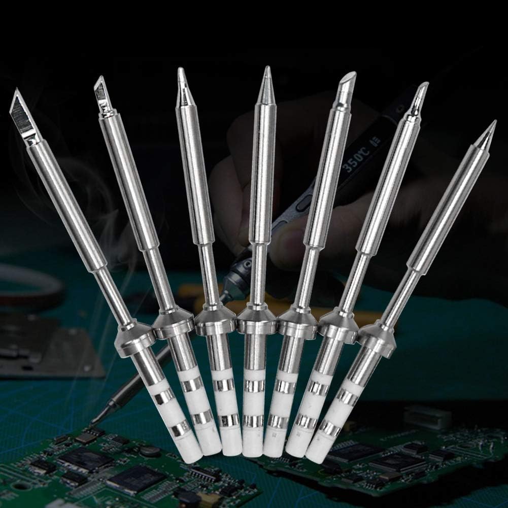 Tесh Dеаlѕ 🔥 Mworld2 7 Types Mini Stainless Steel Soldering Iron Tip Replacement for TS100 Soldering Iron, Power Tool Electrician Various Models Replacement Part Easy Install (7pcs Soldering Tips)