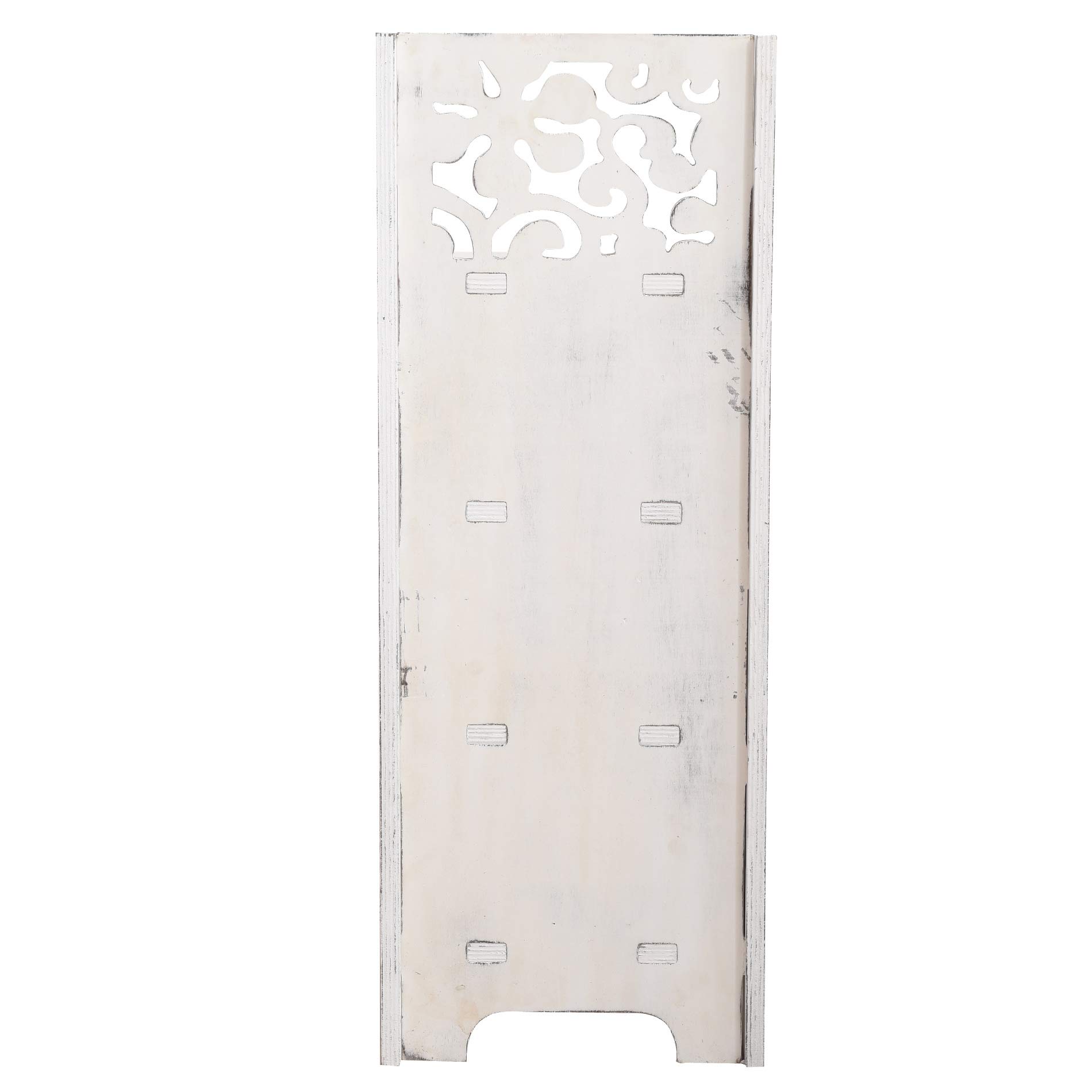 Rebecca Mobili Commode Shabby, Armoire de Rangement 3 Tiroirs Osier, Bois de Pin, Blanc Gris, Chambre Entree – Dimensions: 78 x 28,5 x 22 cm (HxLxL) - Art. RE4296