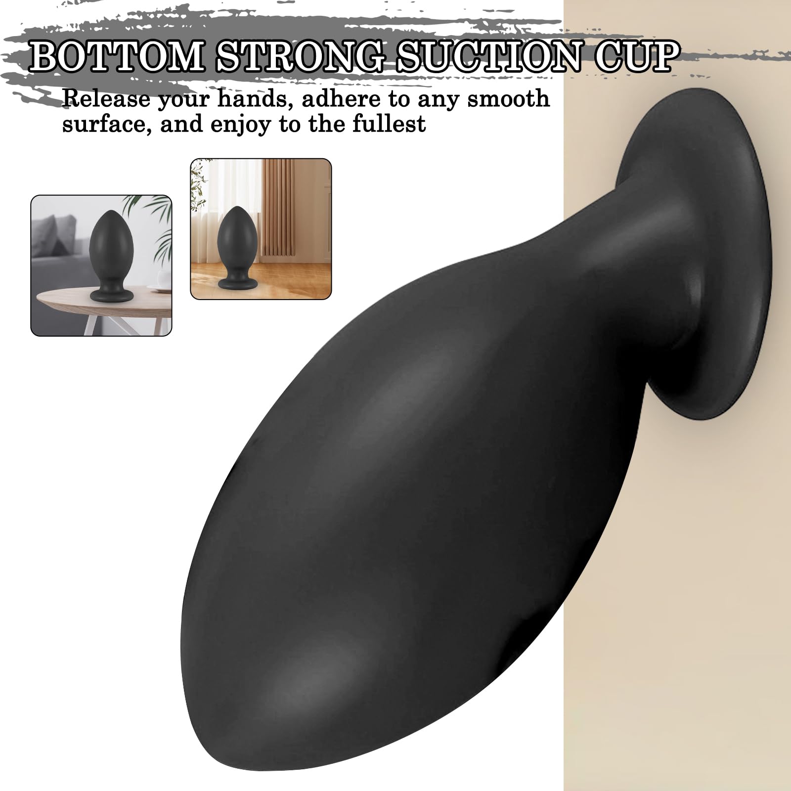 BDSMLOVE Plug Anale Sex toys con Forte ventosa, Plug Anale-dilatatore Donna Sex Toy Butt Plug, Butt Plug Anali Silicone Giocattoli, Donna Uomo Dildo Anale Plug Sexytoysys (XXXL)