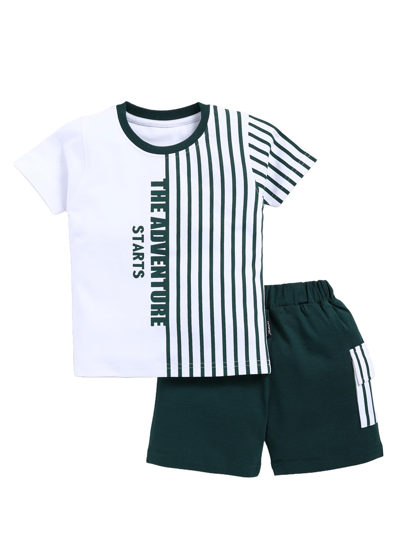 cutopies Boys Dark Grey 100% Pure Cotton Half Sleeves T-shirt and Shorts Set (Pack Of 1) Baby Boys' Clothing Sets-picture-26