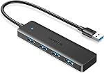 UGREEN USB Hub 3.0, 4 Ports USB A Splitter Ultra Slim Expander for Mouse, Keyboard, Flash Drive, U Disk, Printer Compatible with Laptop, Desktop PC, Xbox, PS5, Mouse, Keyboard and More, 0.5ft