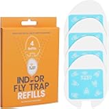 Fly Trap Glue Card Refills (4-Pack) – Replacement Sticky Glue Cards for Ever Pest Indoor Plug-in Insect Trap – Fits Ever Pest Fly Traps Only