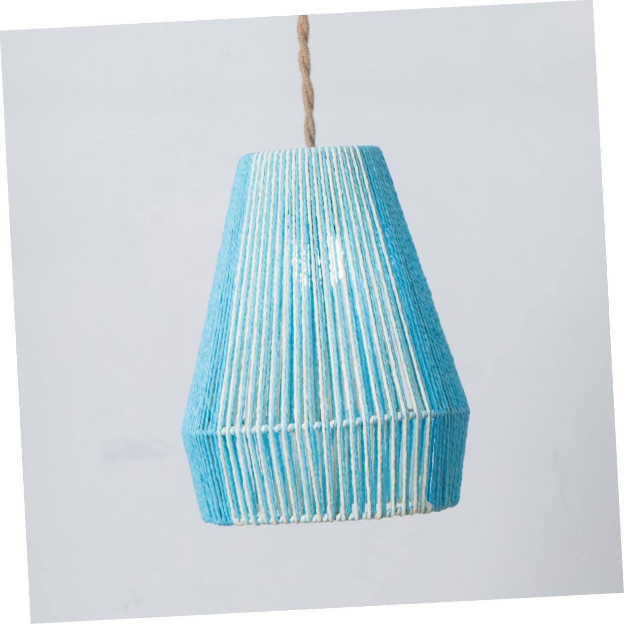 Bohemian Woven Lamp Shade Handmade Retro Style Paper Rope Chandelier Cover for Indoor Lighting Easy Installation Suitable for Shops Offices and More