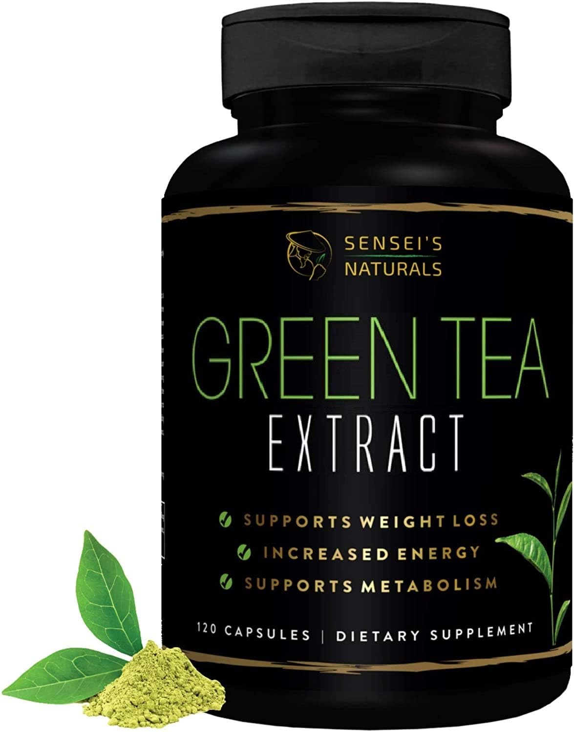 Green Tea Extract with EGCG - Healthy Metabolism Formula for Women & Men, Antioxidant Detox Tea, Immune & Heart Support, Mild Caffeine Energy, Memory & Brain Health, Herbal Diet Pills |120 Count|