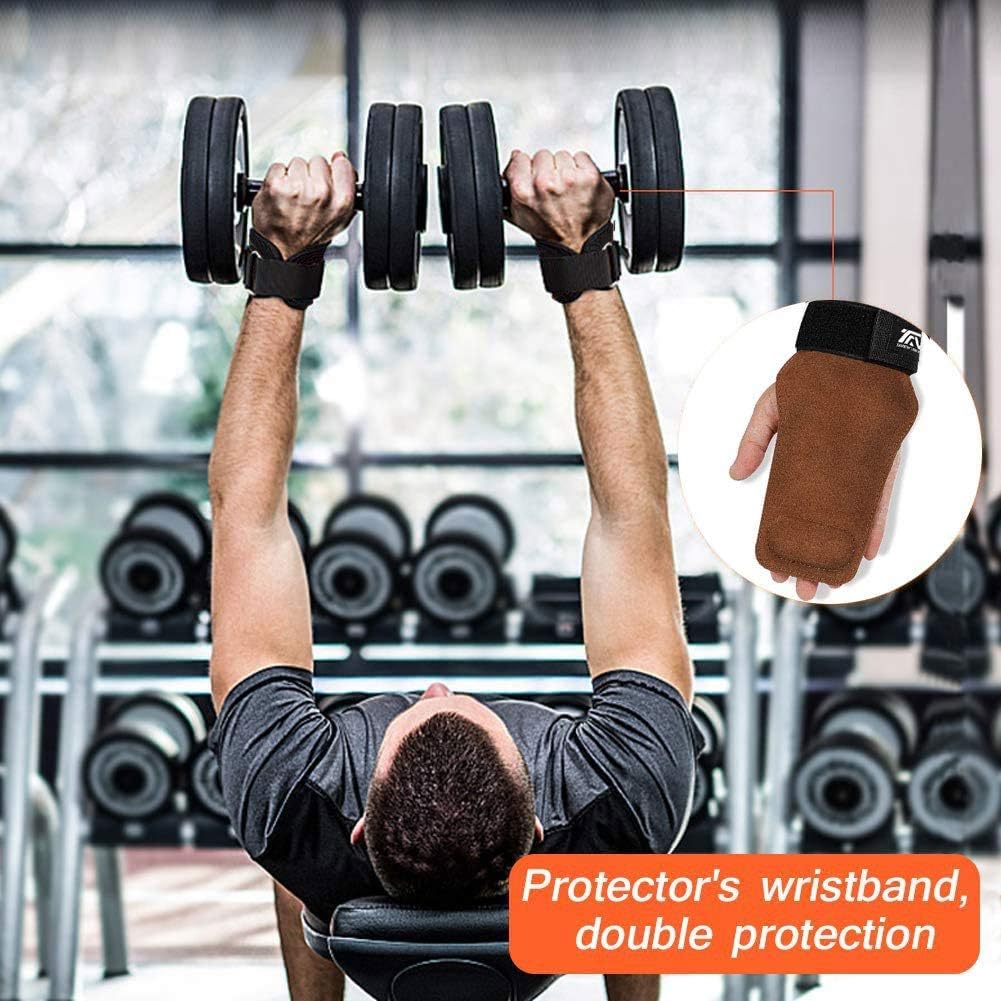 TAVIEW Premium Gewichtheber-Handgelenkhaken für maximale Griffunterstützung – Kreuzhebenhandschuhe und Griffpolster Alternative für Fitness, Fitnessstudio, Krafttraining wie Klimmzüge, Kreuzheben und