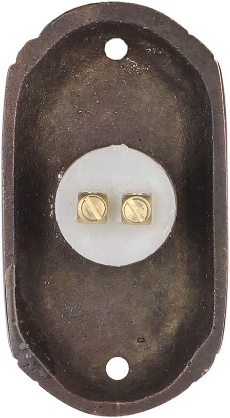 A29 Oil Rubbed Bronze Doorbell Button – 2 1/2" x 1 2/5" – Vintage Decorative Push Button in Brass with Recess Mount – Antique Finish, Wired for Two-Wire Chimes, Weather Resistant, DIY Install