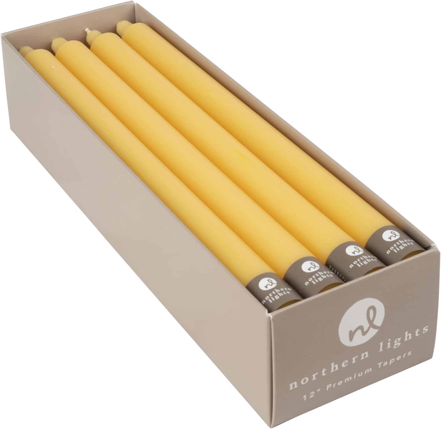 Northern Lights Candles - 7" 12pk Tapers - Lemon Zest - 71735