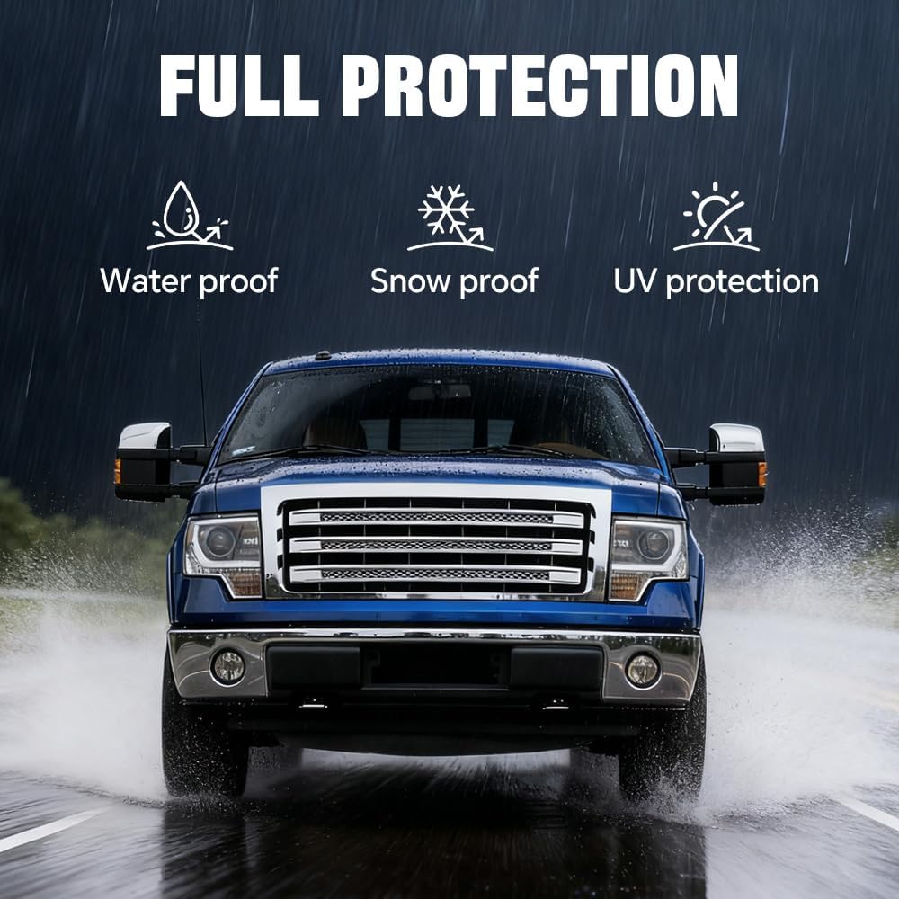 PIT66 Front Bumper Guards Inserts Caps Pads Compatible with Ford F150 2009-2014/Not Fit Harley Edition Driver and Passenger Side Bumper Covers 9L3Z17E810B 9L3Z17E811B