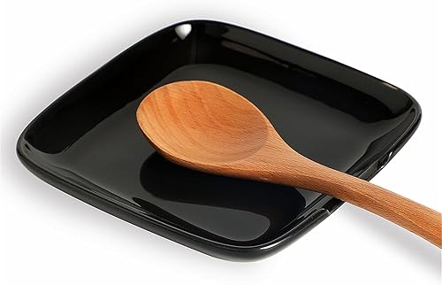 Miniatura 8 de GDCZ Soporte de cuchara de cerámica para estufa, soporte grande de 4.75 pulgadas para encimera de cocina, soporte de cuchara de café blanco, soporte