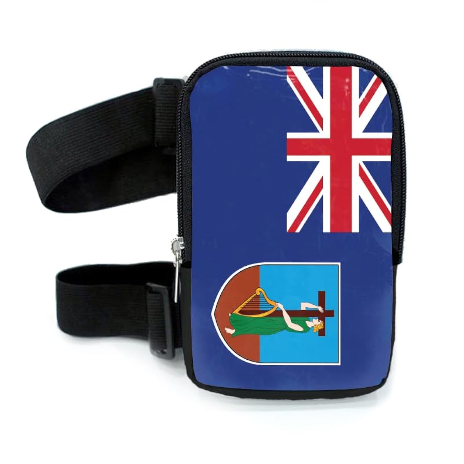 Montserrat Flag Thigh Bag | Leg Harness for Women | Outdoor Leg Pouch | Carnival Hiking Travel Fanny Pack with Adjustable Straps | Montserrat