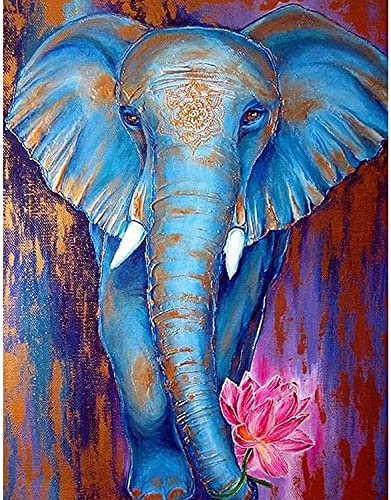 Diamant Peinture 5D Kits DIY Diamant Peinture Plein Foret Cristal Pour Enfants Adultes Maison Décoration Murale Éléphant Dauphin Animal 30x40cm Peinture Diamant (Rouge) Cover