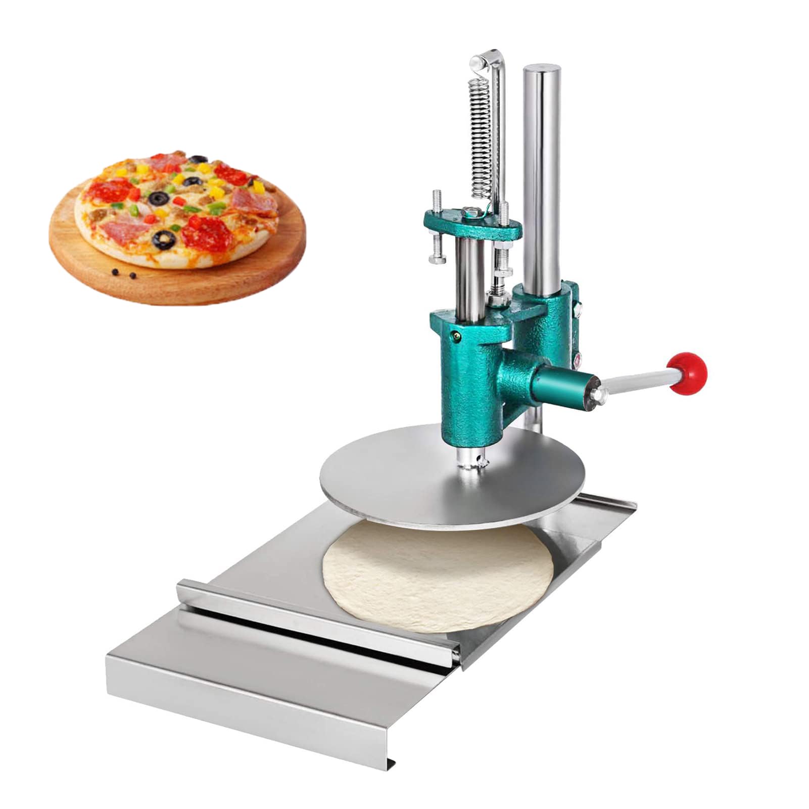 FHRKA Dough Roller Dough Sheeter Pasta Maker 20cm/7.87inch Household Pizza Pastry Press Machine Stainless Steel Handle Extension Stable