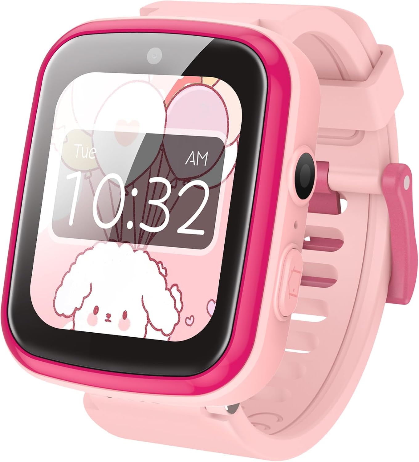 AGPTEK 日本正規品 キッズ 腕時計 子供用 スマートウォッチ smart watch for kids 時計 女の子 1.54inタッチスクリー 35万高画素 動画 撮影 自撮り 文字盤DIY 8GB内蔵 歩数計 録音 ゲーム 音楽再生 英語時刻の学習 アラーム usb充電式 知育玩具 おもちゃ 小学生 誕生日 プレゼント クリスマス 人気