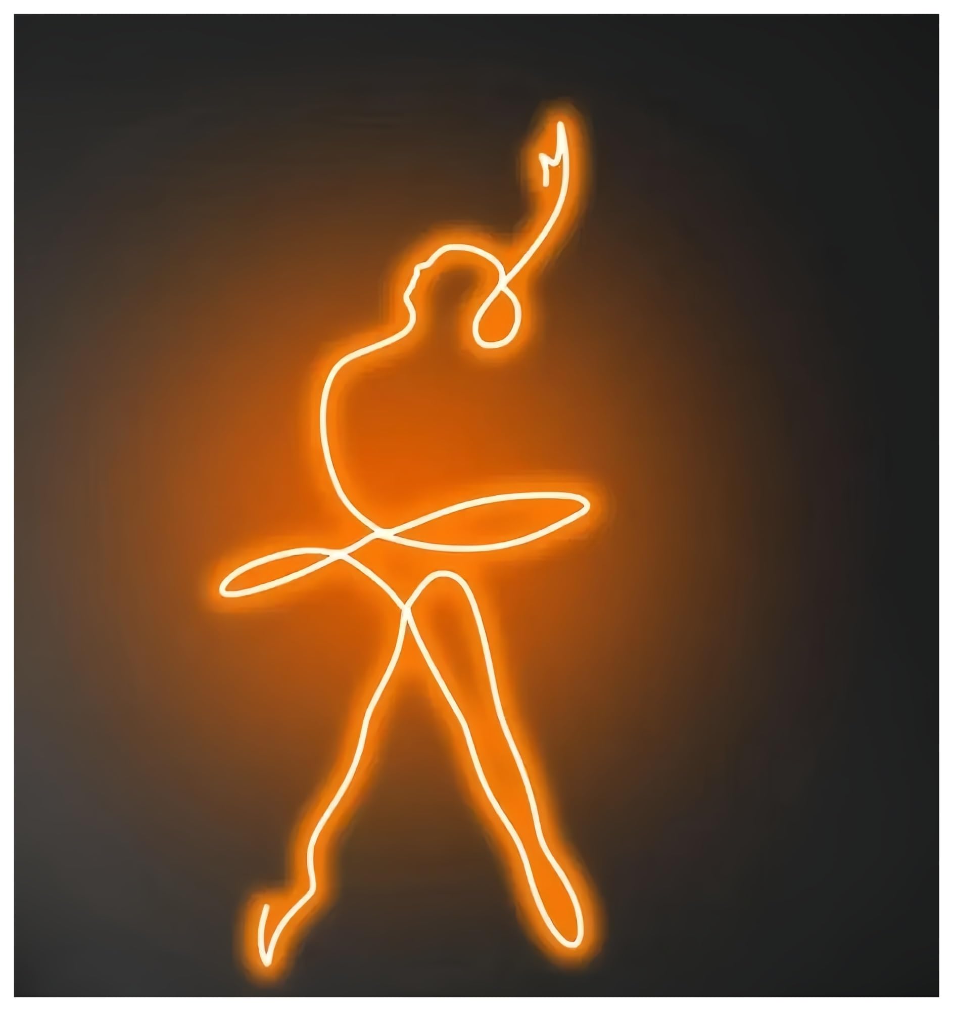 SHOUXI Sign Lamp Ballerina Dance Neon Sign, Club Wall Decor, Sport Home for Dance Lover(Orange,50cm)