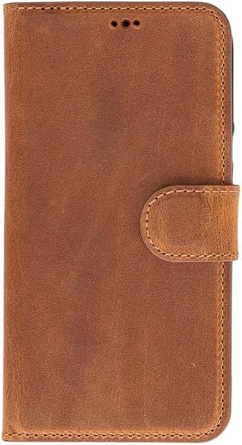 Apple iPhone 11 Compatible Leather Wallet Case G19 Tan