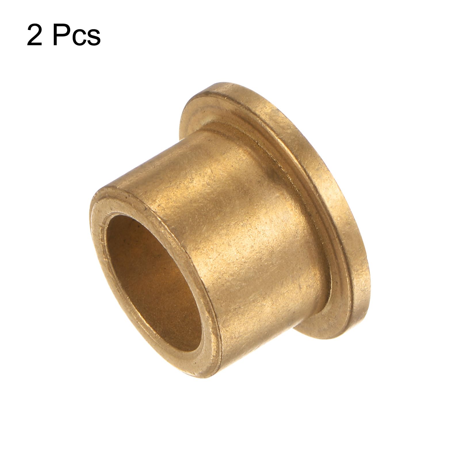 sourcing map Flanschlagerhülse, 14 mm Bohrung, 20 mm Außendurchmesser, 16 mm Länge, 3 mm Flanschstärke, Bronzebuchse, selbstschmierende Buchsen, Hülse für Industrieausrüstung, 2 Stück
