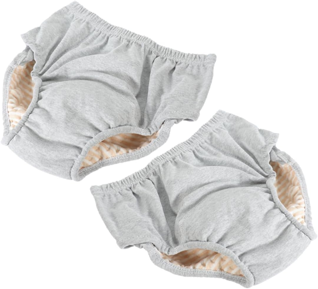 FOMIYES 2pcs Elderly Diapers Incontinence Adult Diaper Washable Diapers Nappy Leakproof Adult Diaper Incontinence Elderly Diaper Reusable Urinal Pant Adult Diapers Women, 34.50X25.50X1.00CM, Grey