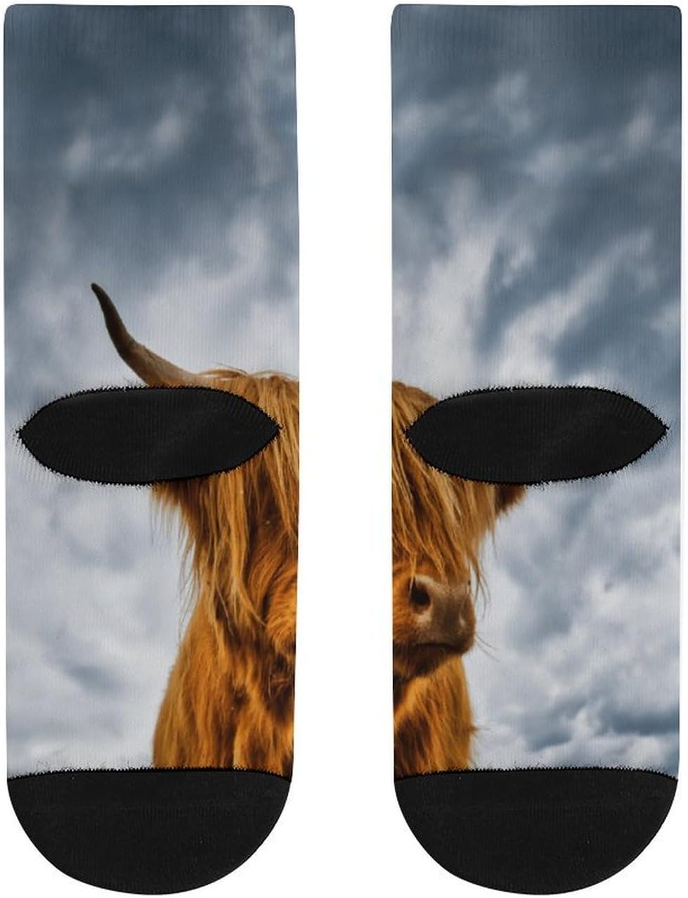 Highland Cow in The Scottish Highlands Knee High Socks Athletic Long Stockings Sport Casual Crew Tube Sock Boot