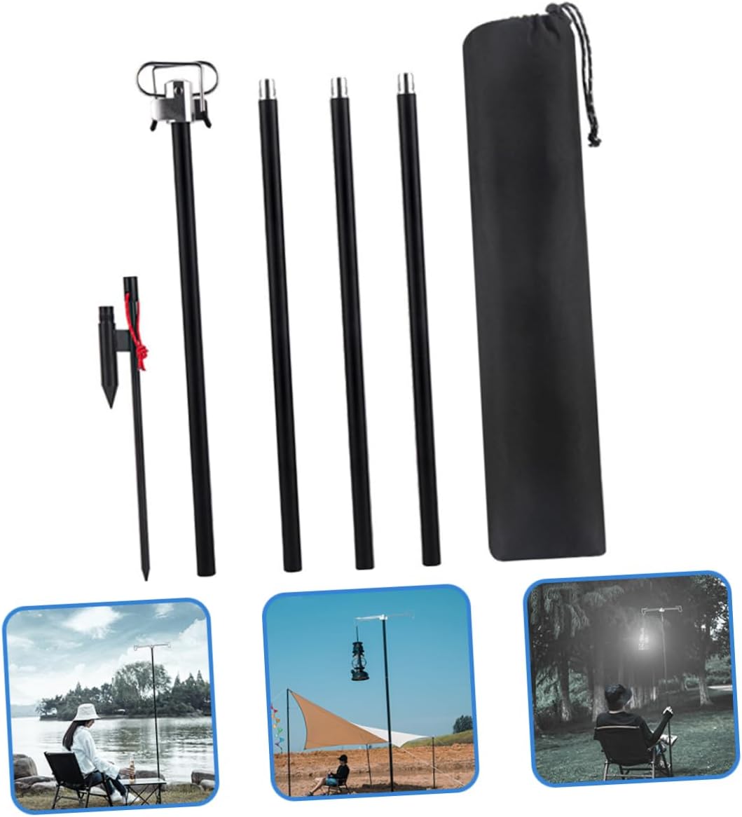 Aluminum Alloy Camping Light Stand Outdoor Folding Lamp Rack Led Lantern Bracket Sturdy Portable Lantern Holder