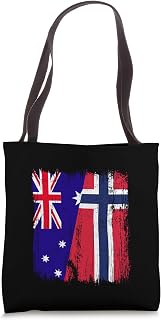 Australia Norway Half Flag Australian Norwegian Ancestry Tote Bag