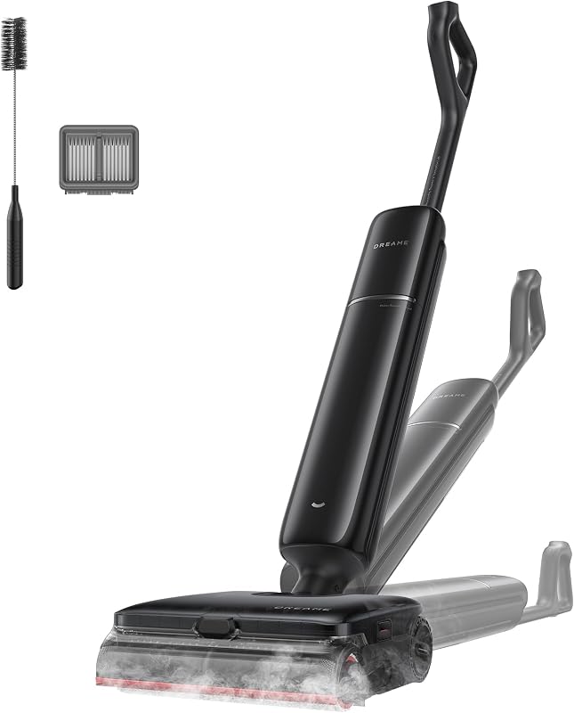 Aero Pro Steam Wet Dry Vacuum Mop, 392℉ Steam Cleaning, 28kPa Suction, 3.88in Ultra-Slim Vacuum Mop Combo, 0 Hair Tangle for Pet Owner, Heated Brush Wash, Hot Air Drying, Up to 70min Runtime