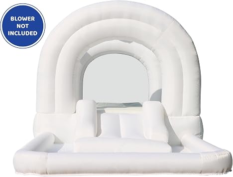 Bounceland Daydreamer Cloud Bounce House w/Ball Pit [NO Blower], Neutral Bouncer with Slide, 11.8 ft L x 6.9 ft W x 5.9 ft H, Basketball Hoop, 30 Pastel Plastic Balls, Trendy Bouncer for Kids